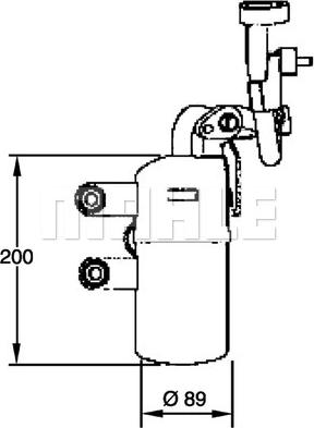 MAHLE AD 281 000P - Осушитель, кондиционер autospares.lv