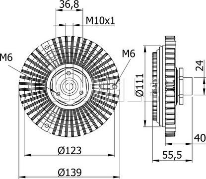 MAHLE CFC 62 000S - Сцепление, вентилятор радиатора autospares.lv