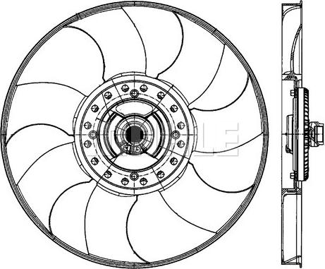 MAHLE CFF 489 000P - Вентилятор, охлаждение двигателя autospares.lv