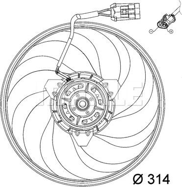 MAHLE CFF 118 000P - Вентилятор, охлаждение двигателя autospares.lv