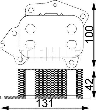 MAHLE CLC 194 000S - Масляный радиатор, двигательное масло autospares.lv