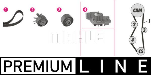 MAHLE CPK 96 000P - Водяной насос + комплект зубчатого ремня ГРМ autospares.lv