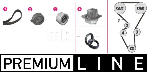 MAHLE CPK 44 000P - Водяной насос + комплект зубчатого ремня ГРМ autospares.lv