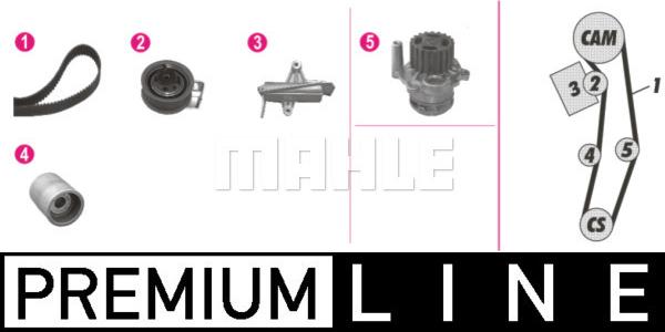 MAHLE CPK 106 000P - Водяной насос + комплект зубчатого ремня ГРМ autospares.lv