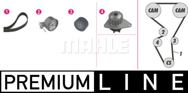 MAHLE CPK 111 000P - Водяной насос + комплект зубчатого ремня ГРМ autospares.lv