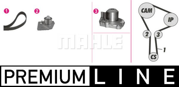 MAHLE CPK 86 000P - Водяной насос + комплект зубчатого ремня ГРМ autospares.lv