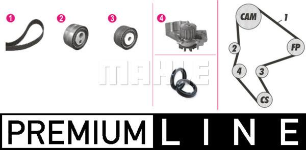 MAHLE CPK 26 000P - Водяной насос + комплект зубчатого ремня ГРМ autospares.lv