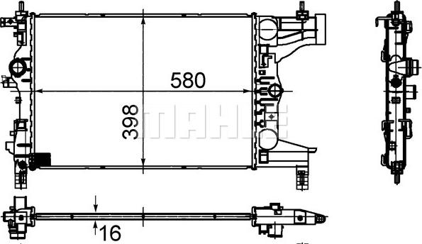 MAHLE CR 945 000S - Радиатор, охлаждение двигателя autospares.lv