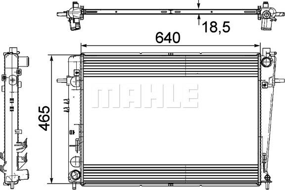 MAHLE CR 909 000P - Радиатор, охлаждение двигателя autospares.lv