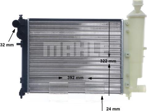 MAHLE CR 90 000S - Радиатор, охлаждение двигателя autospares.lv