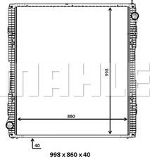 MAHLE CR 916 000P - Радиатор, охлаждение двигателя autospares.lv