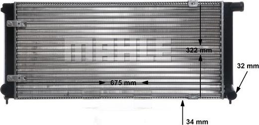 MAHLE CR 407 000S - Радиатор, охлаждение двигателя autospares.lv