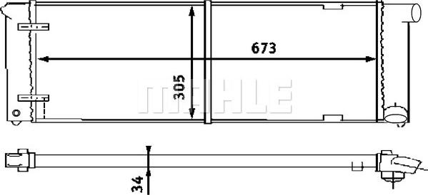 MAHLE CR 407 000S - Радиатор, охлаждение двигателя autospares.lv