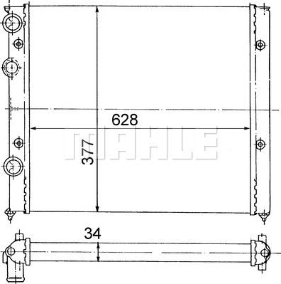 MAHLE CR 410 000S - Радиатор, охлаждение двигателя autospares.lv