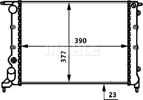 MAHLE CR 488 000S - Радиатор, охлаждение двигателя autospares.lv