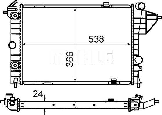 MAHLE CR 439 000S - Радиатор, охлаждение двигателя autospares.lv