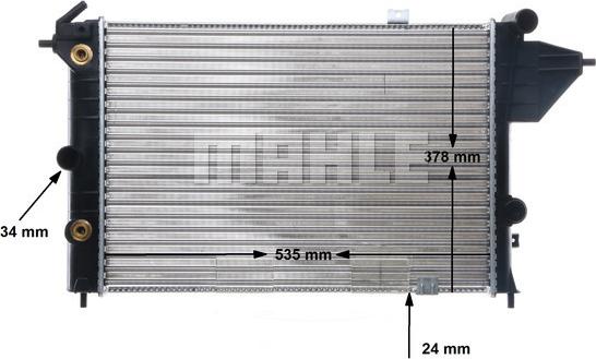 MAHLE CR 439 000S - Радиатор, охлаждение двигателя autospares.lv