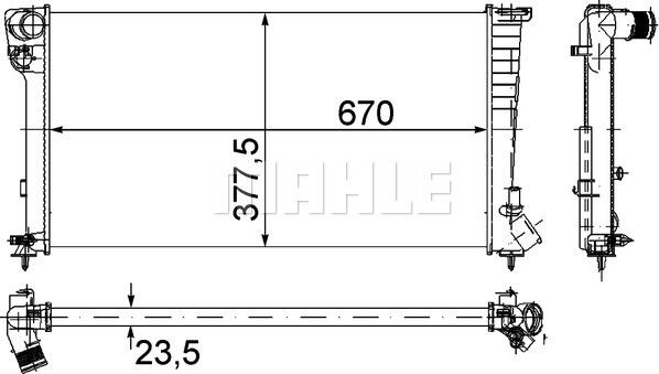 MAHLE CR 433 000P - Радиатор, охлаждение двигателя autospares.lv