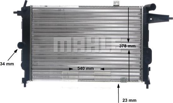 MAHLE CR 437 000S - Радиатор, охлаждение двигателя autospares.lv