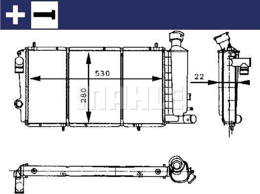 MAHLE CR 429 000S - Радиатор, охлаждение двигателя autospares.lv