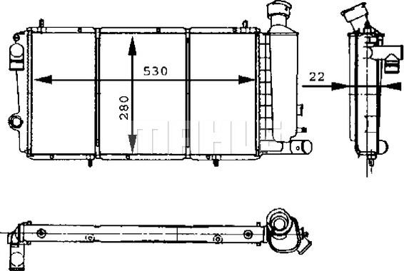 MAHLE CR 429 000S - Радиатор, охлаждение двигателя autospares.lv