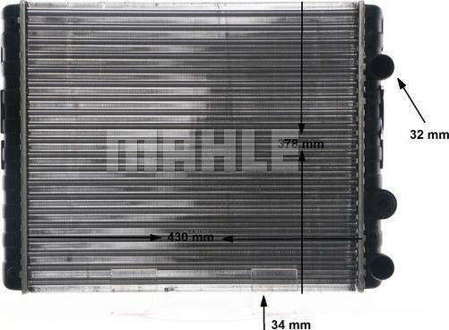 MAHLE CR 42 000S - Радиатор, охлаждение двигателя autospares.lv