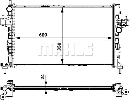 MAHLE CR 422 000S - Радиатор, охлаждение двигателя autospares.lv