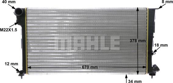 MAHLE CR 471 000S - Радиатор, охлаждение двигателя autospares.lv