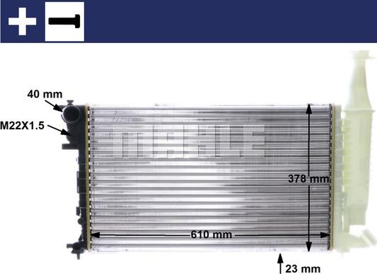 MAHLE CR 595 000S - Радиатор, охлаждение двигателя autospares.lv