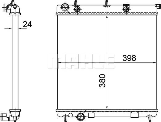 MAHLE CR 558 001S - Радиатор, охлаждение двигателя autospares.lv