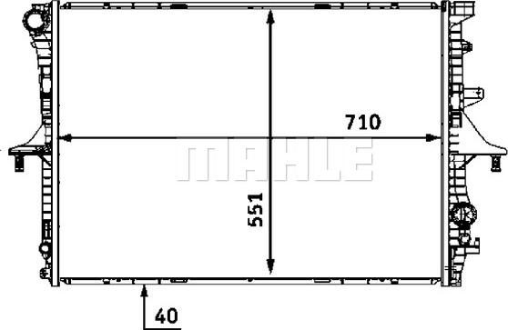 MAHLE CR 568 000S - Радиатор, охлаждение двигателя autospares.lv