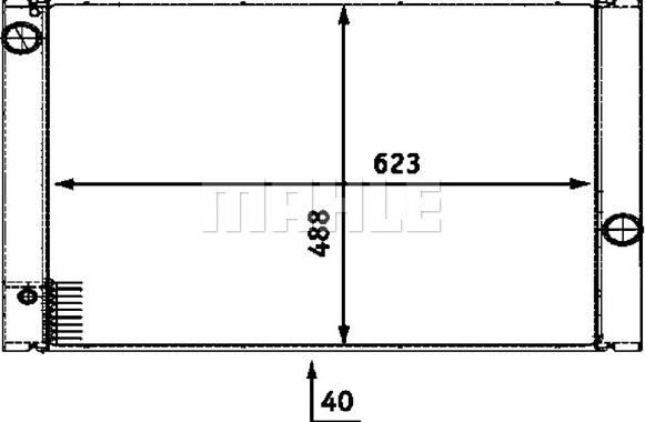 MAHLE CR 511 000P - Радиатор, охлаждение двигателя autospares.lv