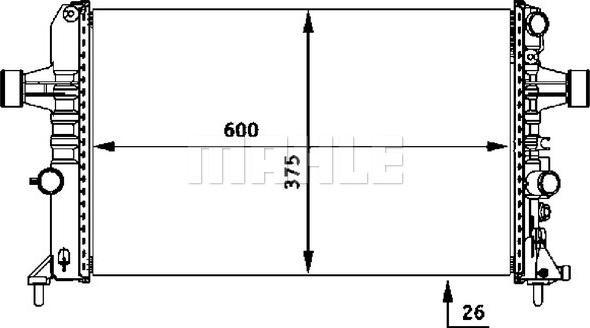 MAHLE CR 531 000S - Радиатор, охлаждение двигателя autospares.lv