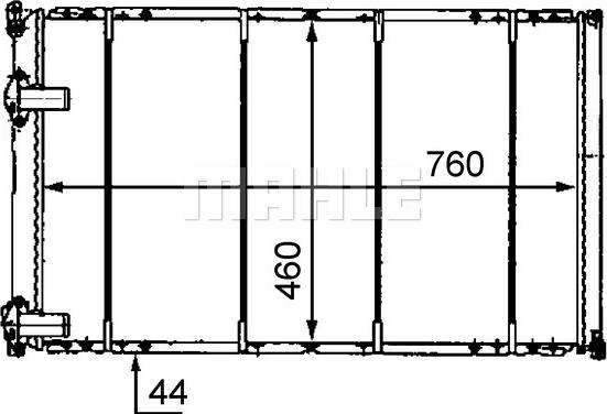 MAHLE CR 526 000S - Радиатор, охлаждение двигателя autospares.lv