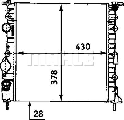 MAHLE CR 528 000S - Радиатор, охлаждение двигателя autospares.lv