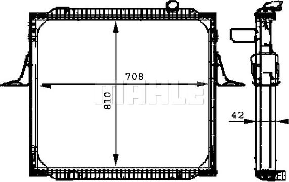 MAHLE CR 699 000P - Радиатор, охлаждение двигателя autospares.lv