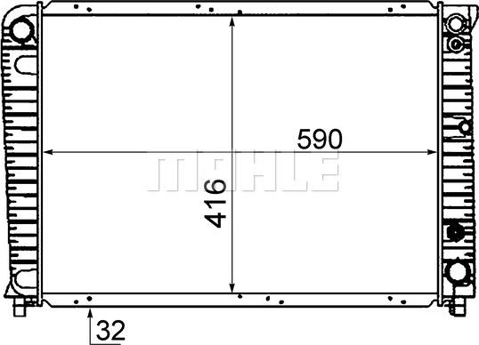 MAHLE CR 654 000S - Радиатор, охлаждение двигателя autospares.lv