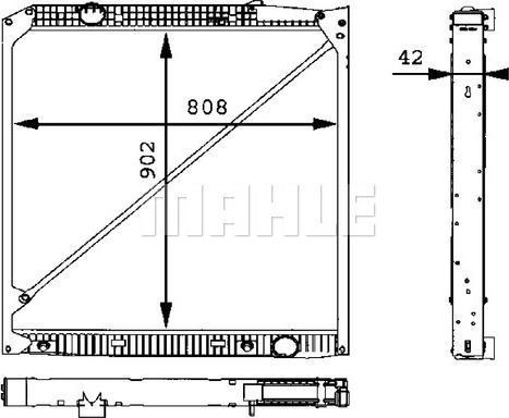 MAHLE CR 669 000P - Радиатор, охлаждение двигателя autospares.lv