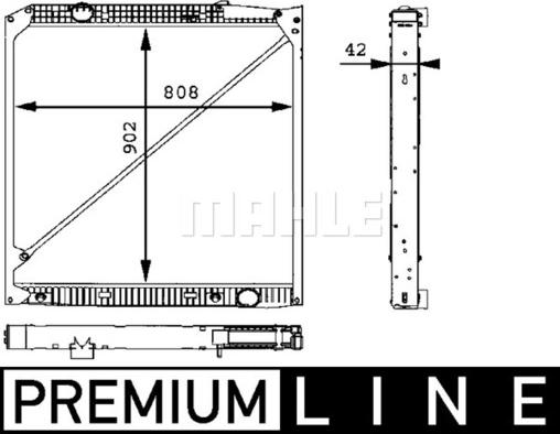 MAHLE CR 669 000P - Радиатор, охлаждение двигателя autospares.lv