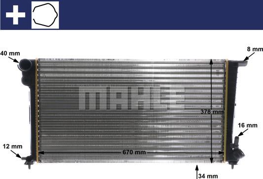 MAHLE CR 624 000S - Радиатор, охлаждение двигателя autospares.lv