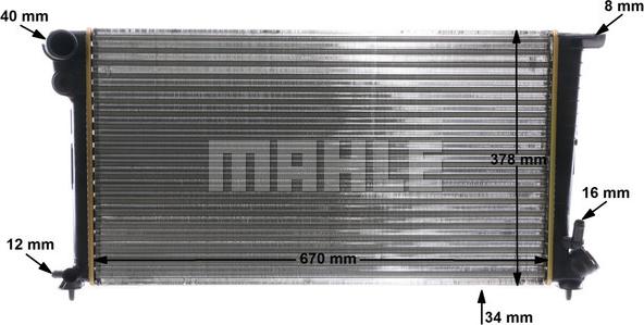 MAHLE CR 624 000S - Радиатор, охлаждение двигателя autospares.lv