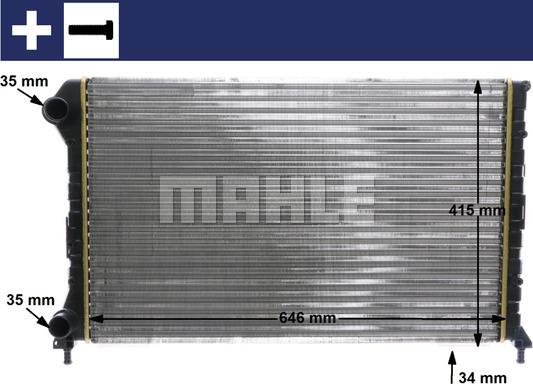 MAHLE CR 1447 000S - Радиатор, охлаждение двигателя autospares.lv