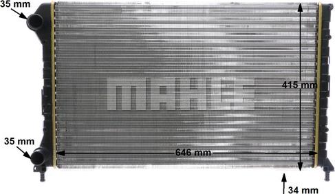 MAHLE CR 1447 000S - Радиатор, охлаждение двигателя autospares.lv