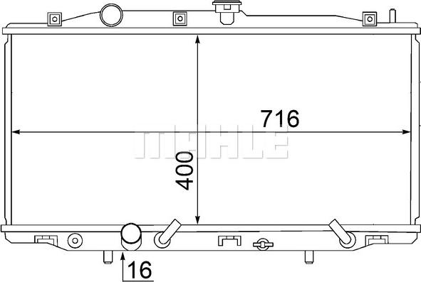 MAHLE CR 1462 000S - Радиатор, охлаждение двигателя autospares.lv