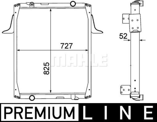 MAHLE CR 1555 000P - Радиатор, охлаждение двигателя autospares.lv