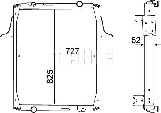 MAHLE CR 1555 000P - Радиатор, охлаждение двигателя autospares.lv