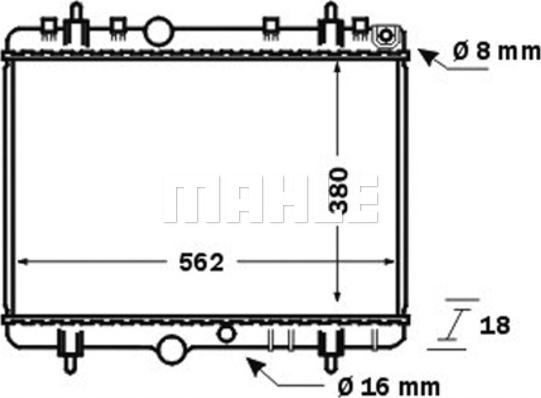 MAHLE CR 1501 000S - Радиатор, охлаждение двигателя autospares.lv