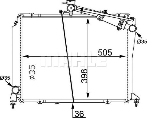 MAHLE CR 1572 000S - Радиатор, охлаждение двигателя autospares.lv