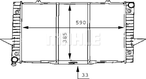 MAHLE CR 165 000S - Радиатор, охлаждение двигателя autospares.lv