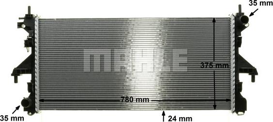 MAHLE CR 1068 000P - Радиатор, охлаждение двигателя autospares.lv